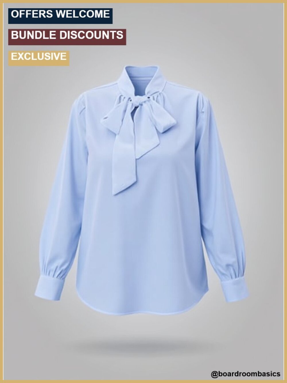 Bow Tie Neck Long Sleeve Button Cuff Chiffon Blouse Button Down Shirt